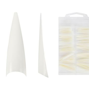 Emmi-Nail Stiletto tip box 100 pieces natural "long"