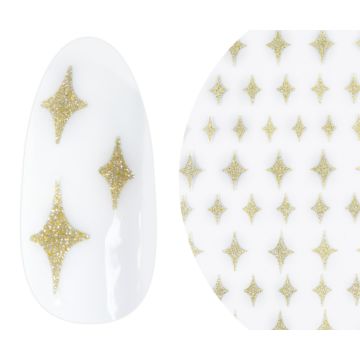Emmi-Nail 3D Diamond Glitter Nail Sticker Gold TwinkleStar