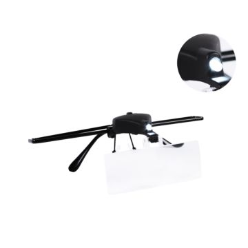 LED magnifying glasses (incl. 3 magnifications (1.5x / 2.5x / 3.5x)
