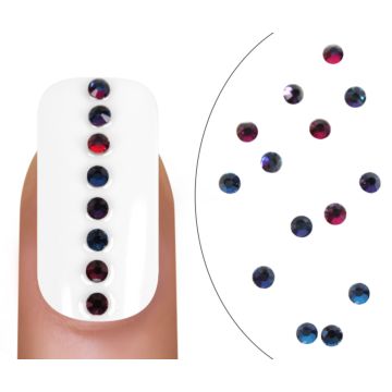 Emmi-Nail Rhinestone Rainbow Blue-Purple 1440 pcs.