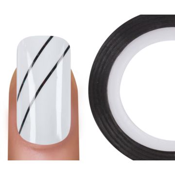 Emmi-Nail Stripe Black Glitter